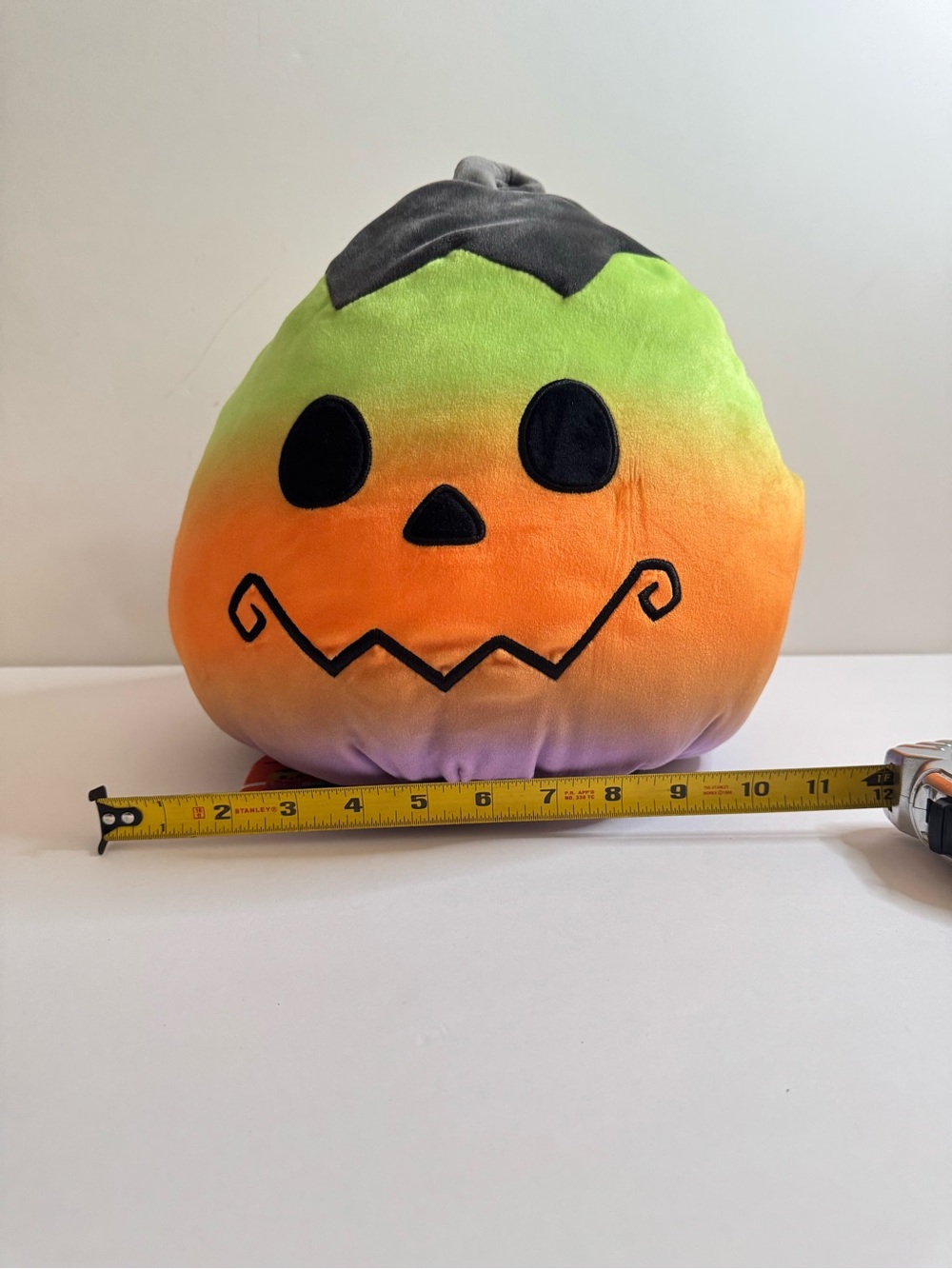 Kids Pumpkin Plush Costume Accessory - Green Orange Purple 12x12"inch